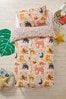 furn. White Endangered Safari Animal Kids Cotton Duvet Cover And Pillowcase Set
