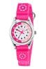 Peers Hardy Pink Tikkers Girls Pink Canvas Strap Flower Time Teacher Watch