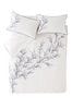 Dove Grey Laura Ashley Pussy Willow Sprig Embroidered Duvet Cover And Pillowcase Set