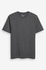 Charcoal Grey Marl Essential V-Neck T-Shirt, Regular