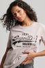 <span>Dunkelgrau</span> - Superdry T-Shirt mit Vintage-Logo und Flügelärmeln