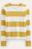 Boden Yellow Bea Long Sleeve Breton T-Shirt