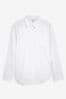 White Casual Boyfriend Cotton Shirt, Regular