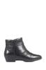 Navy Pavers Womens Leather Ladies Ankle Boots