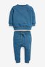 Navy Blue Jersey Sweatshirt And Jogger Set (3mths-7yrs)