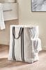 Natural Monochrome Pocket Laundry Basket