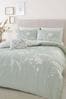 Grey/White Catherine Lansfield Meadowsweet Duvet Cover and Pillowcase Set