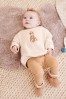 Tan Brown Giraffe Baby Sweatshirt And Leggings 2 Piece Set (0mths-2yrs)
