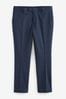 Blue Slim Bold Check Suit Trousers
