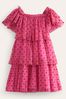 Boden Pink Heart Tiered Tulle Dress