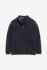 Navy Zip Through Knitted Cardigan (3-16yrs)