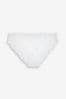 White Comfort Lace Knickers, High Leg