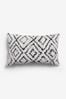 Monochrome Geometric Berber 50 x 30cm Cushion
