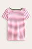 Boden Pink Ava Short Sleeve Breton T-Shirt