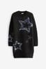 Black Sequin Jumper Dress (3-16yrs)