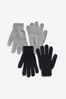 Schwarz/Grau - Magic Touchscreen-Handschuhe im 2er-Pack