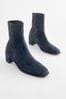 Navy Blue Extra Wide Fit Forever Comfort® Sock Ankle Boots, Extra Wide Fit