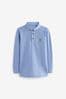 Blau - Langärmeliges Polo-Shirt (3-16yrs)