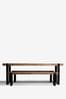 Oak Jefferson Pine 8 Seater Bench Dining Table and Bench Set, 8 Seater Bench