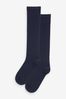 Marineblau - Kniehohe Socken aus Modalmischung im 2er-Pack