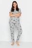 Long Tall Sally Pyjama-Set mit Herz-Animalprint
