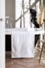 White Floral Towel 100% Cotton