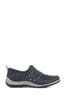 Pavers Navy Womens Casual Leather Shoes