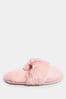 Yours Curve Pink Wide Fit Diamante Mules Slippers