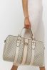 River Island Beige Monogram Webbing Travel Bag