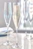 Iridescent Paris Lustre Effect, Set of 4 White Wine Glasses