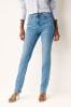 Denim, Mittelblau - Superweiche Slim-Jeans in Regular Fit