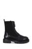 Black Linzi Della Ankle Boots With Zip Detail