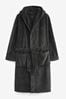 Slate Grey Supersoft Hooded Dressing Gown