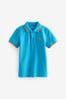 Turquoise Blue Short Sleeve Plain Polo Shirt (3mths-7yrs)