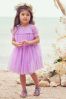 Flieder-Violett - Party-Kleid aus Netzstoff (3 Monate bis 7 Jahre)