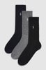 Black Polo Ralph Lauren Sports Socks Three Pack