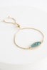 Gold Tone Recycled Metal Abalone Pully Bracelet