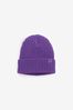 Purple Rib Beanie Hat (1-16yrs)