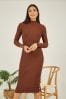 Mela Knitted Fitted Midi Dress
