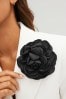 Black Corsage Flower Brooch