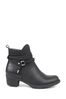 Pavers Casual Heeled Ankle Black Boots