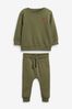 Khakigrün - Jersey-Set mit Sweatshirt und Jogginghose (3 Monate bis 7 Jahre)