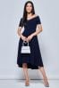 Jolie Moi Navy Blue Lenora Fit & Flare Midi AW0AW12494 Dress