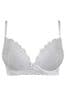 Pour Moi White Padded Romance Moulded Plunge Push Up Bra