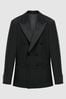 Reiss Black Poker Modern Fit Double Breasted Tuxedo Jacket