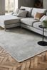 Grey Graphite Abstract Flat Weave Rug