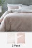 2 Pack Reversible Geo Lines Duvet Cover and Pillowcase Set