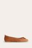 Boden Light Brown Kitty Flexi Sole Ballet Pumps