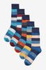 Stripe 5 Pack Cushioned Sole Comfort Socks, 5 Pack