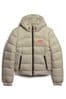 Superdry Cream Sports Puffer Bomber Jacket